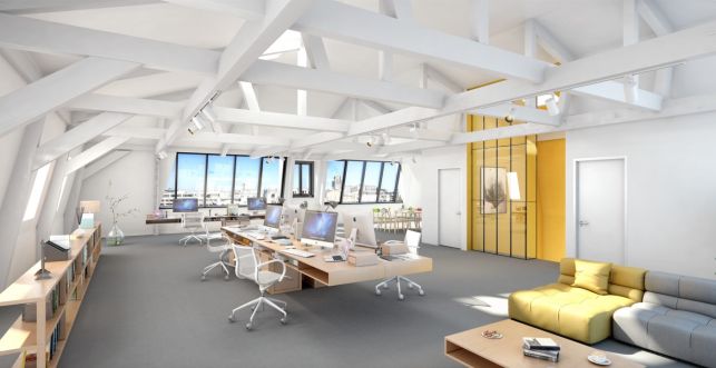 Loft offices to let in the Gent city-center